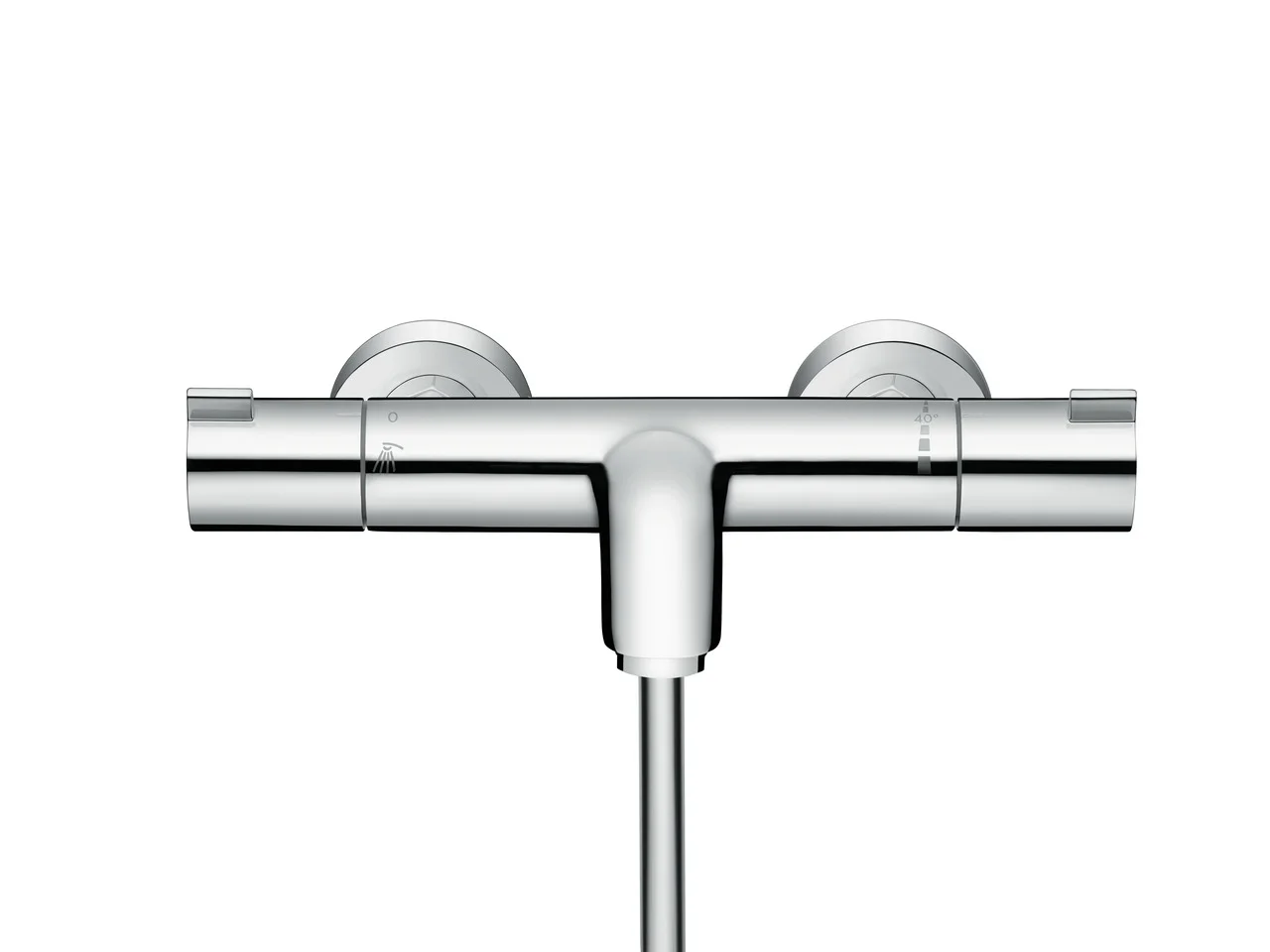 Hansgrohe Ecostat 1001 CL Wannenthermostat Aufputz Chrom, Ausladung 182 mm, 2 Verbraucher, Normalstrahl, max. Durchfluss 20 l/min