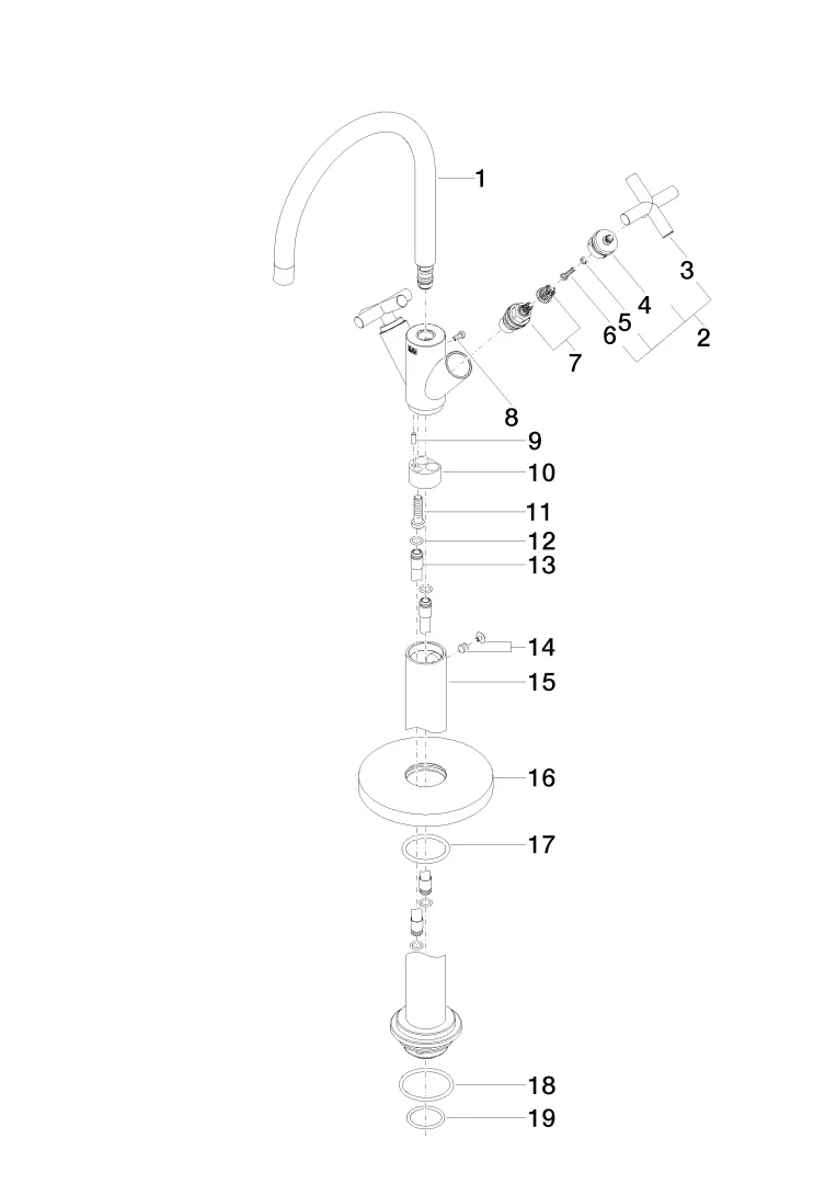Dornbracht Tara Waschtisch-Einlochbatterie mit Standrohr ohne Ablaufgarnitur - Chrom Dornbracht Tara Waschtisch-Einlochbatterie mit Standrohr ohne Ablaufgarnitur - Chrom