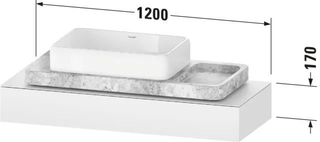 Duravit Konsole „Qatego“ in Basalt Matt Duravit Konsole „Qatego“ in Basalt Matt