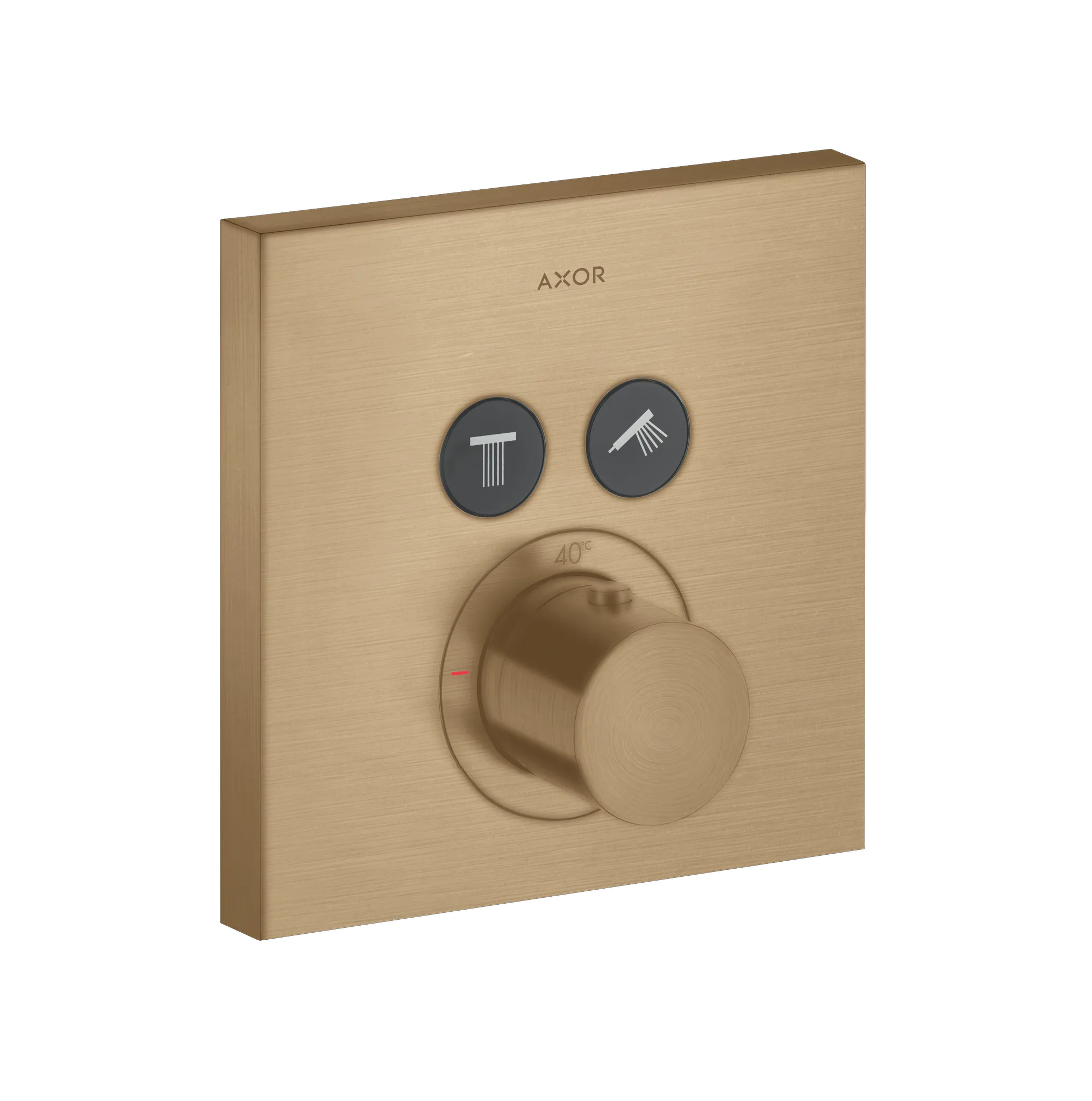 Hansgrohe AXOR ShowerSelect Thermostat Unterputz eckig für 2 Verbraucher, Brushed Bronze