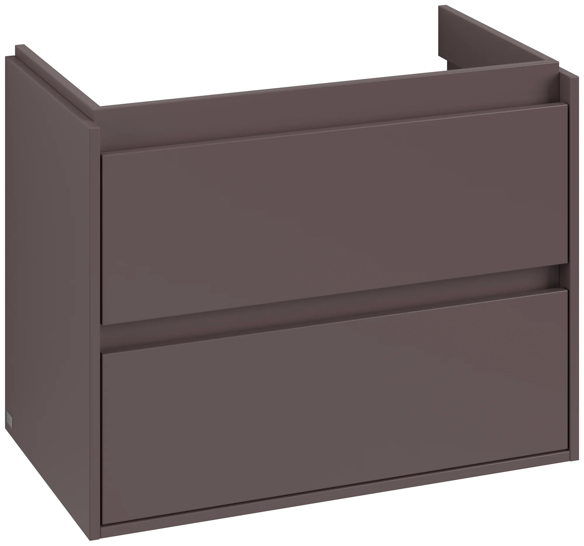 Villeroy & Boch Waschbeckenunterschrank Skyla, eckig, Dark Berry, 772x596x439 mm, mittige Wanneneinbauposition, 2 Auszüge mit Antirutsch-Boden, SoftClosing