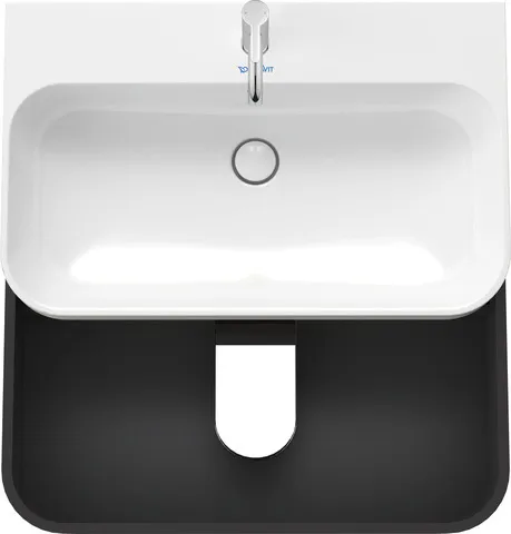 Duravit Waschtischunterschrank c-bonded Set wandhängend „Happy D.2 Plus“ 775 × 480 × 490 mm Graphit Supermatt, mit Hahnlochbohrung