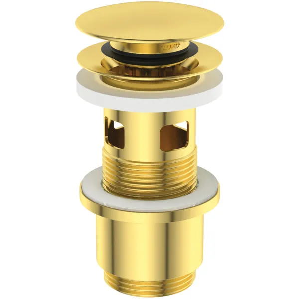 Push-Open für Waschtisch mit Überlauf, Brushed Gold