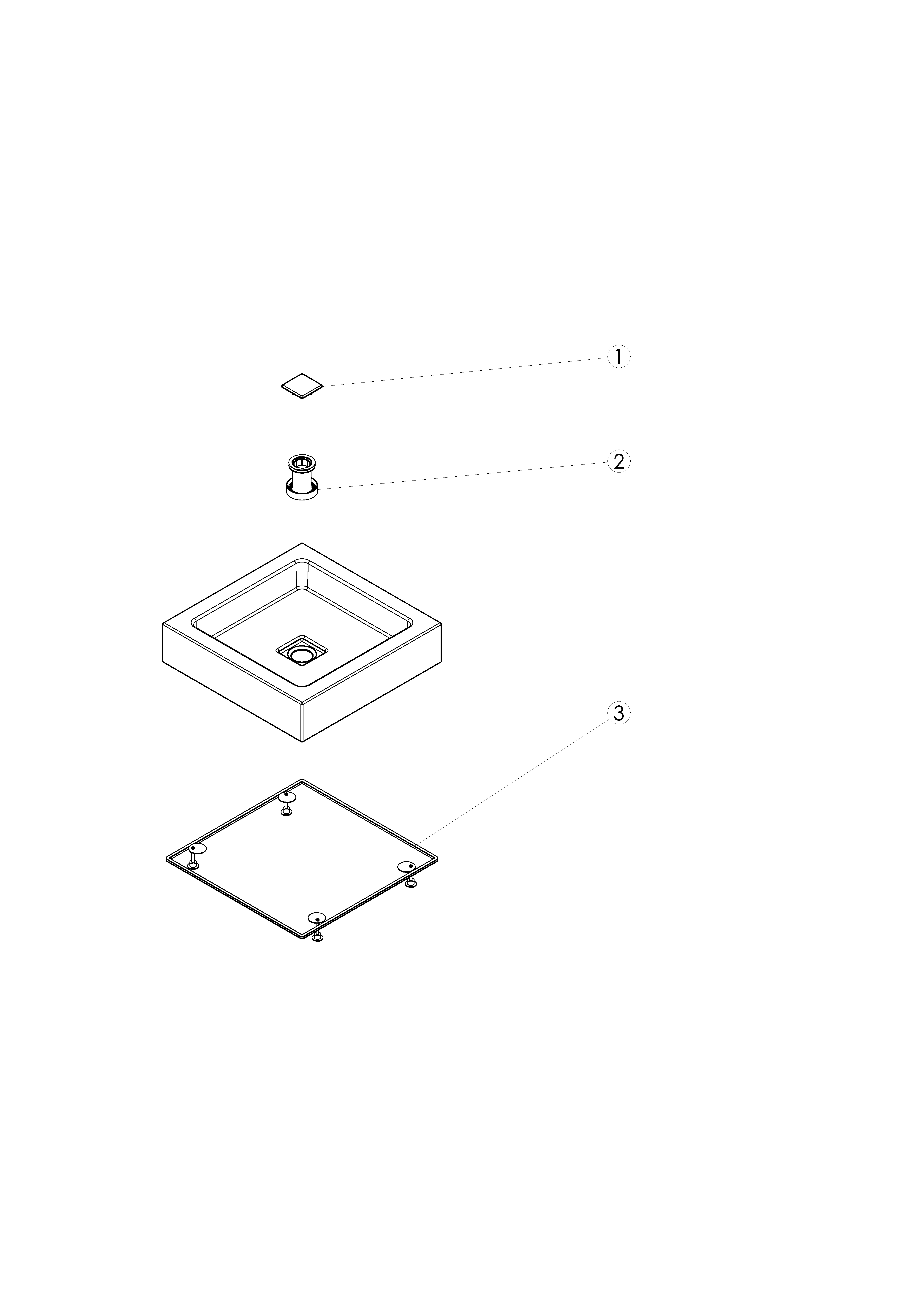 Aufsatzwaschtisch „Q-Serie“ 45 cm in mit ProShield