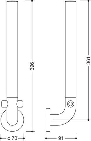 HEWI Reservetoilettenpapierhalter „Serie 801“ 7 × 9,2 × 39,3 cm HEWI Reservetoilettenpapierhalter „Serie 801“ 7 × 9,2 × 39,3 cm