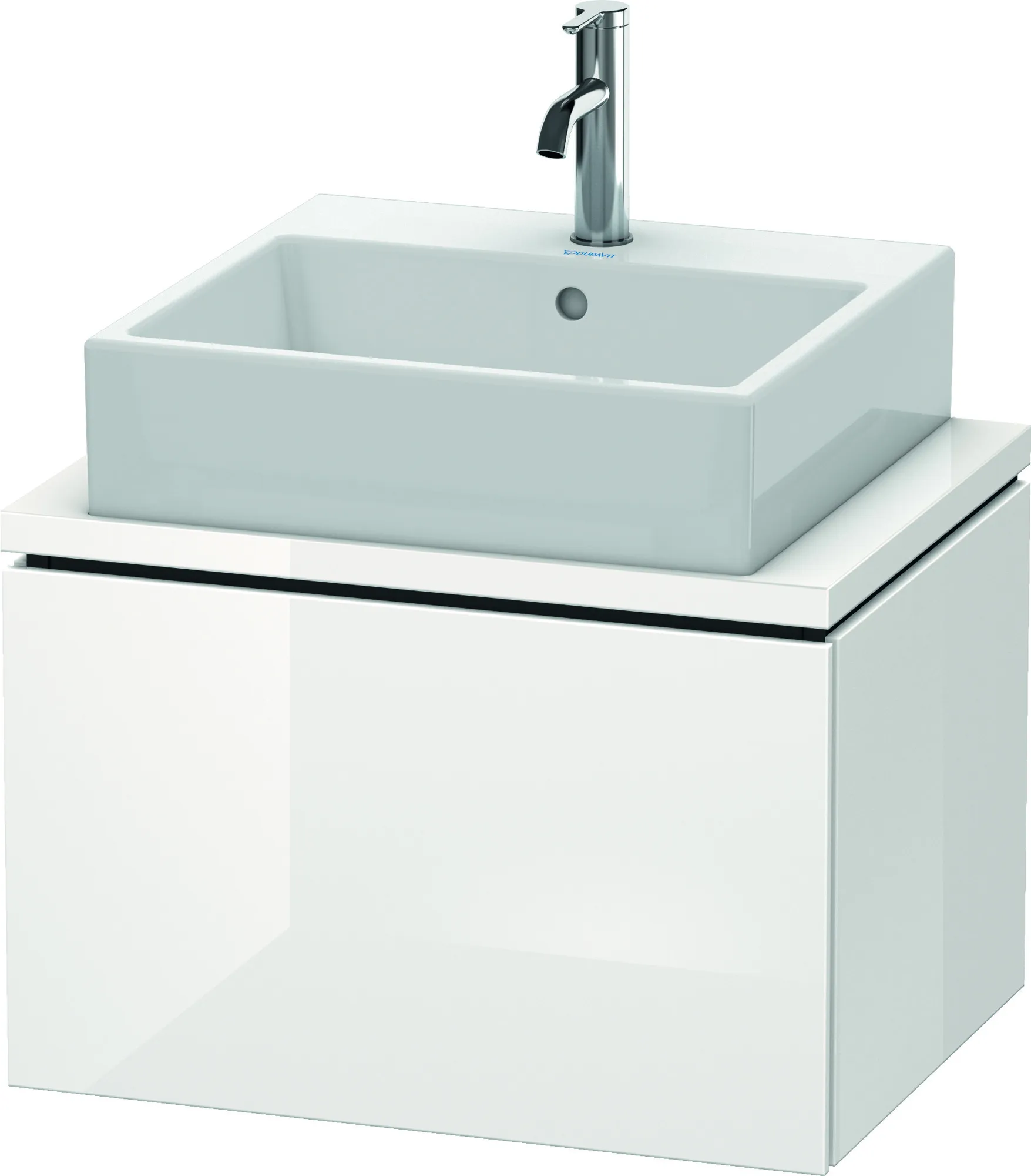 Duravit Waschtischunterschrank wandhängend „L-Cube“ 62 × 40 × 47,7 cm Weiß Hochglanz