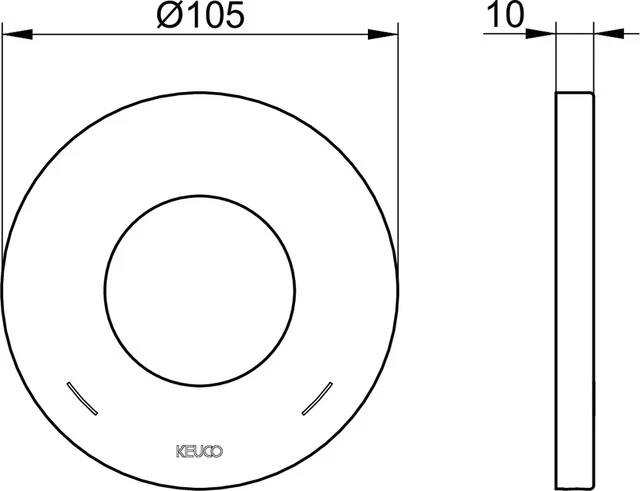 IXMO 59551010091 Wandrosette für Einhebelmischer, rund 105 mm Ø verchromt