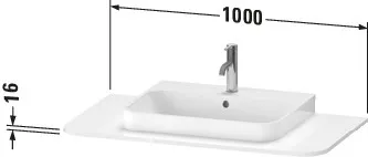 Duravit Konsole „Happy D.2 Plus“, mittig in Mediterrane Eiche