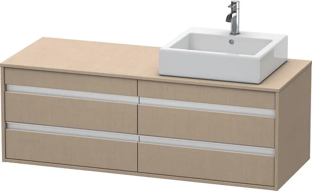 Duravit Waschtischunterschrank wandhängend „Ketho“ 140 × 49,6 × 55 cm Leinen Duravit Waschtischunterschrank wandhängend „Ketho“ 140 × 49,6 × 55 cm Leinen