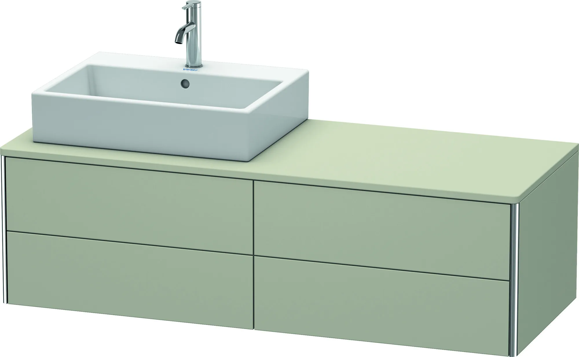Duravit Waschtischunterschrank wandhängend „XSquare“ 140 × 40 × 54,8 cm Taupe Seidenmatt Duravit Waschtischunterschrank wandhängend „XSquare“ 140 × 40 × 54,8 cm Taupe Seidenmatt
