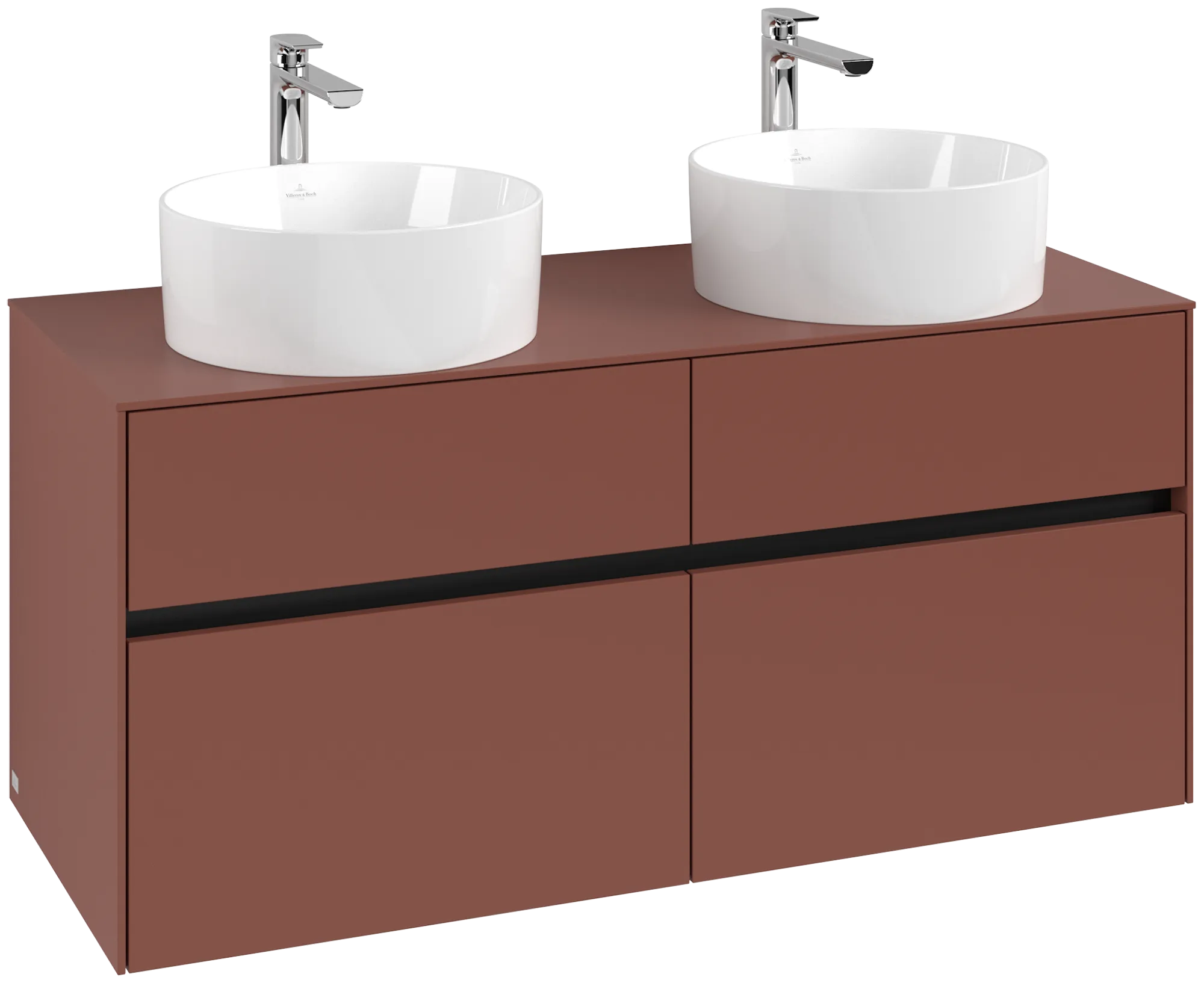 Villeroy & Boch Collaro Waschbeckenunterschrank C044B0, 1200x548x500mm, Wine Red