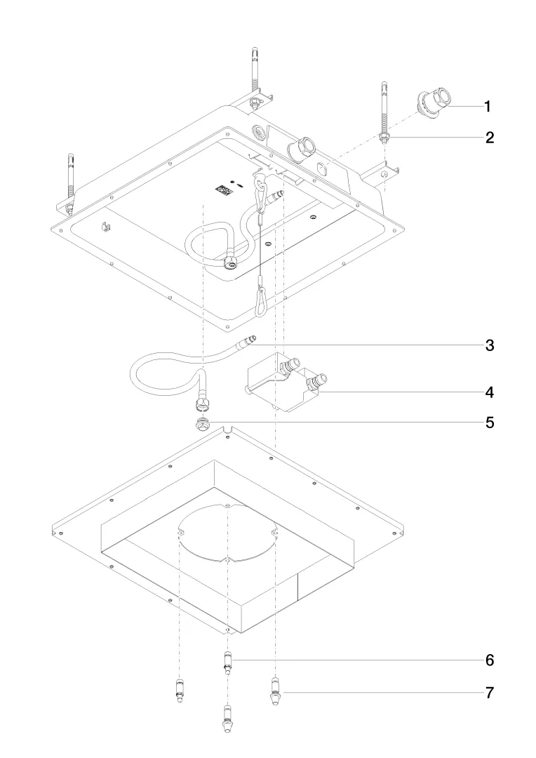 Dornbracht UP-Deckeneinbaukasten für Deckeneinbau - Bausatz-Vormontage, 2x Anschluss IG ½", flächenbündiger Reflexionskasten 310 x 250 mm, RAL 9003 signalweiß