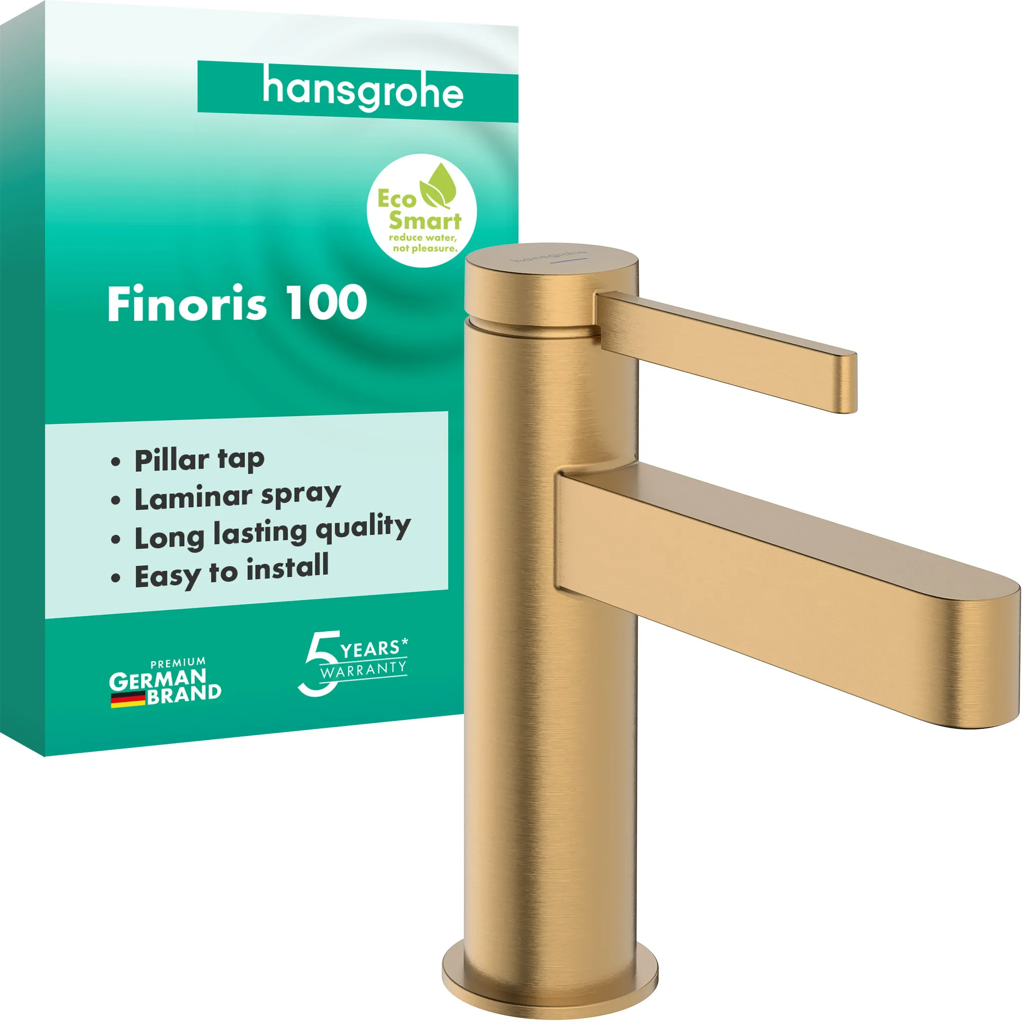 Hansgrohe Finoris Standventil 100 mit Hebelgriff, Brushed Bronze Hansgrohe Finoris Standventil 100 mit Hebelgriff, Brushed Bronze