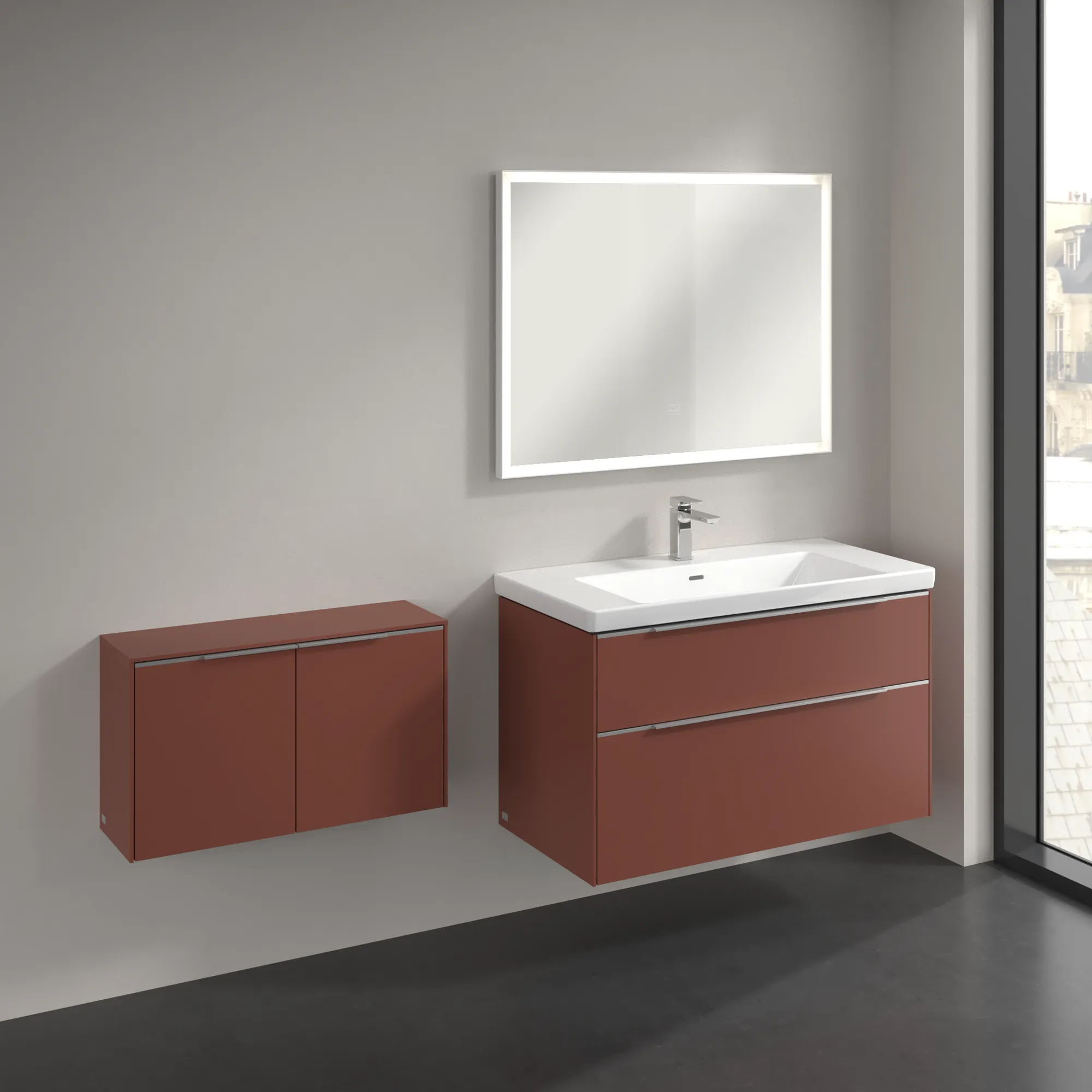 Villeroy & Boch Subway 3.0 Sideboard C60000, 728x423x256mm, Wine Red Villeroy & Boch Subway 3.0 Sideboard C60000, 728x423x256mm, Wine Red