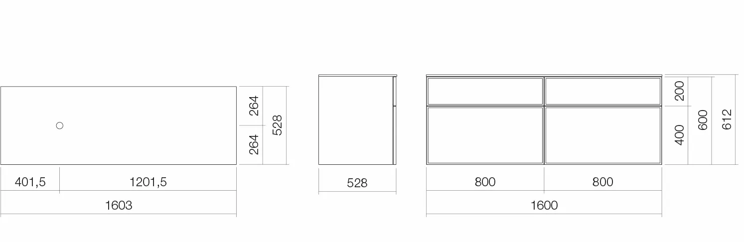 Alape Möbelmodul Arkta 1600x600 NY Silk/Eiche Alape Möbelmodul Arkta 1600x600 NY Silk/Eiche