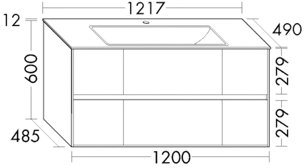 burgbad rc40Solitaire Keramik-Waschtisch inkl. WTU SGKB122 490x1217x612 PG2 burgbad rc40Solitaire Keramik-Waschtisch inkl. WTU SGKB122 490x1217x612 PG2