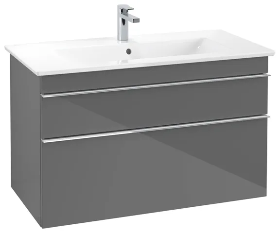 Villeroy & Boch Waschtischunterschrank „Venticello“ für Schrankwaschtisch 953 × 590 × 502 mm Glossy Grey, für Becken mittig