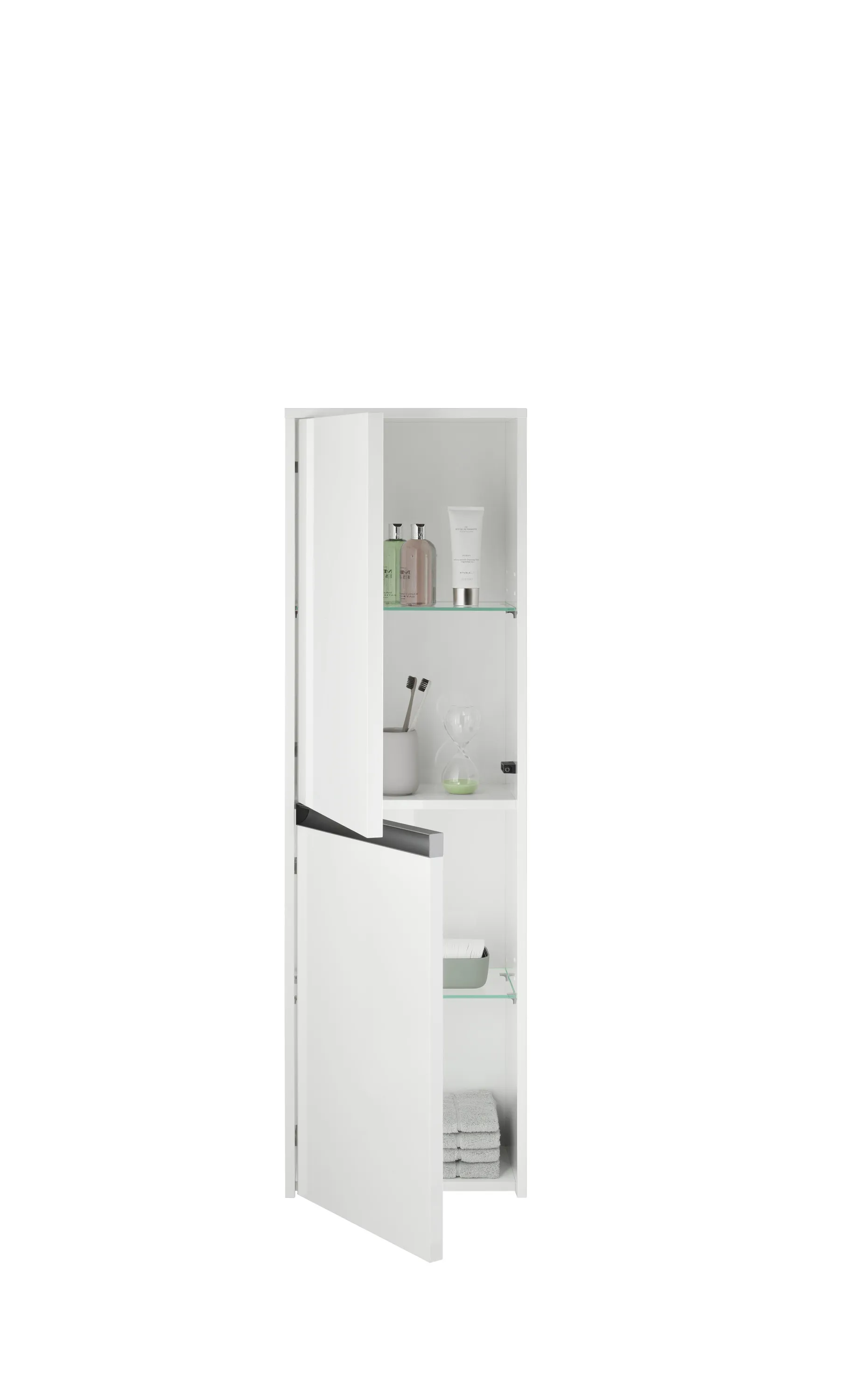 Duravit Halbhochschrank „Ketho.2“ 40 × 132 × 24 cm Weiß Hochglanz Duravit Halbhochschrank „Ketho.2“ 40 × 132 × 24 cm Weiß Hochglanz