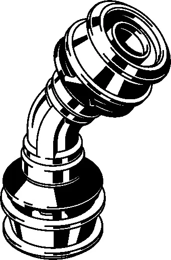 Viega „Raxofix“ 45°- Bogen 50 mm Viega „Raxofix“ 45°- Bogen 50 mm