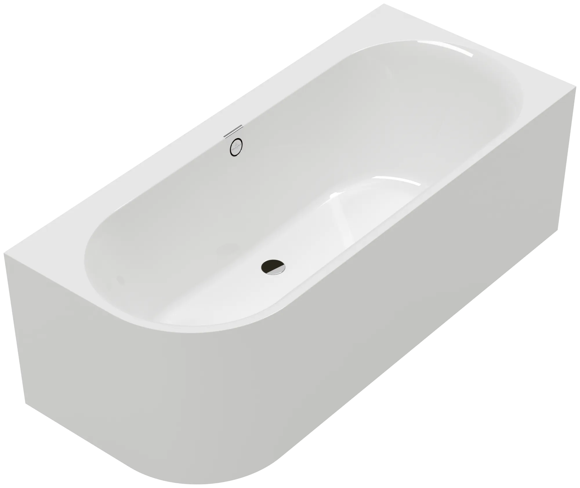 Villeroy & Boch Badewanne „Oberon 2.1“ rechte Ausführung vorwand 180 × 80 cm, rechts in Weiß Alpin