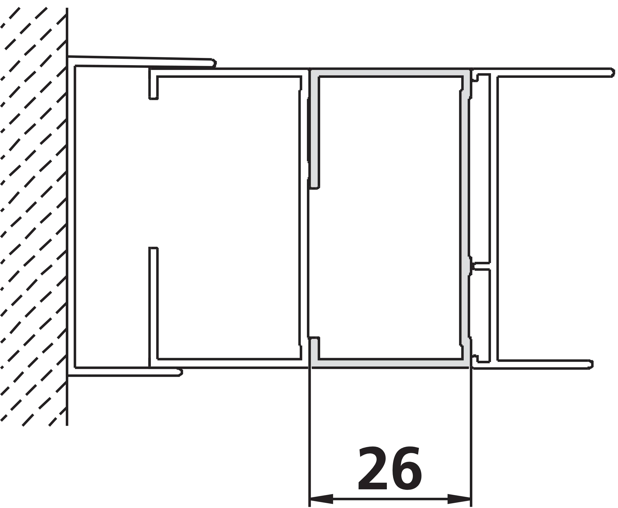 Kermi Duschdesign Stockverbreiterung „NOVA 2000“ 1850 mm in Silber Mattglanz Kermi Duschdesign Stockverbreiterung „NOVA 2000“ 1850 mm in Silber Mattglanz