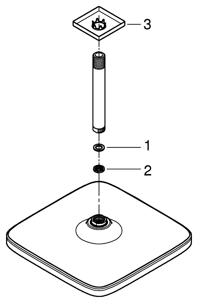 Grohe Tempesta 250 Cube Kopfbrause-Set Deckenauslass 142 mm, 1 Stahlart Grohe Tempesta 250 Cube Kopfbrause-Set Deckenauslass 142 mm, 1 Stahlart
