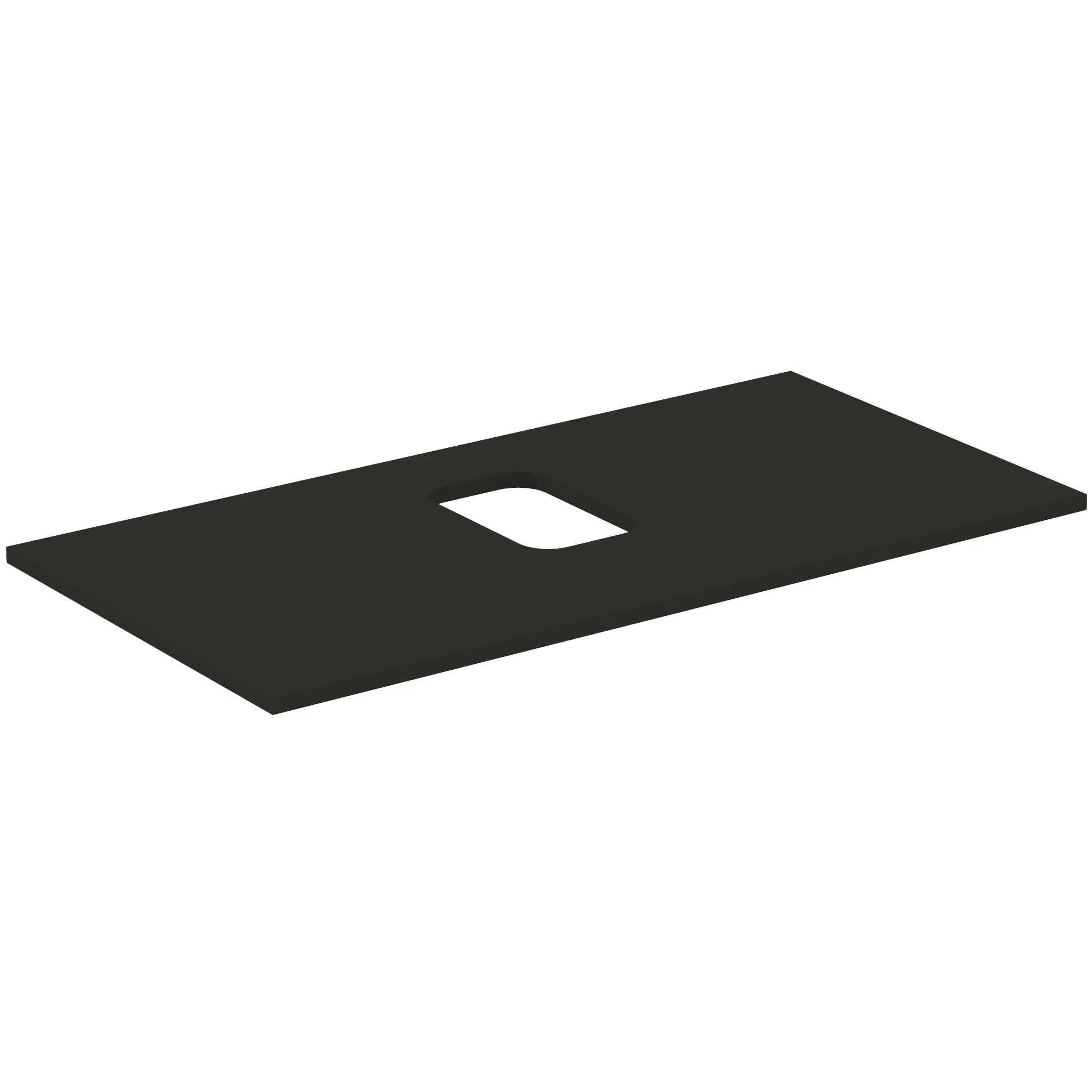Waschtischplatte i.life B mittiger Ausschnitt für eine Schale 1002x507x18mm Weiß matt