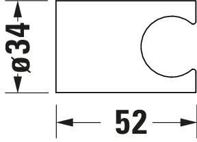 Duravit Brausehalter konisch 52x34 Chrom Hochglanz Duravit Brausehalter konisch 52x34 Chrom Hochglanz