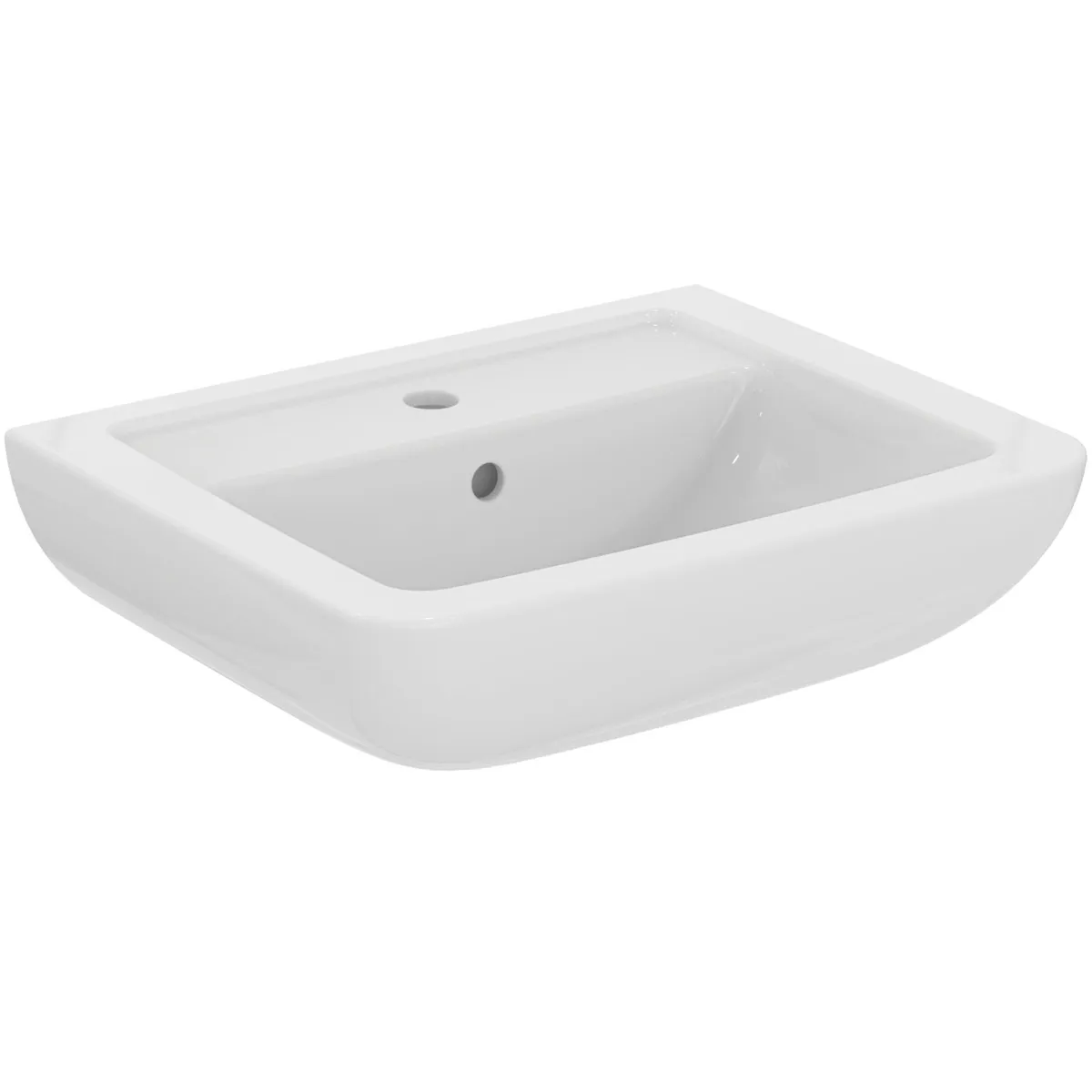 Waschbecken „EurovitPlus“ 55 × 44 × 18,5 cm, Hahnlochposition mittig Waschbecken „EurovitPlus“ 55 × 44 × 18,5 cm, Hahnlochposition mittig