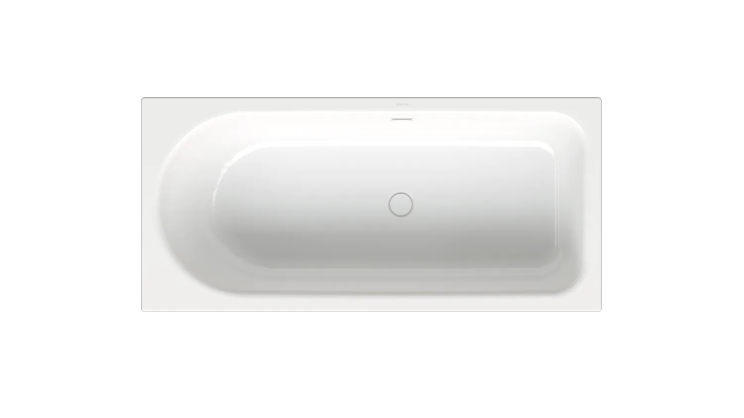 BetteOcean Badewannen Rechteck Low-Line, weiß, glasierter Titan-Stahl, 1500 x 700 mm, 380 mm Tiefe, Fußende rechts, Überlauf hinten