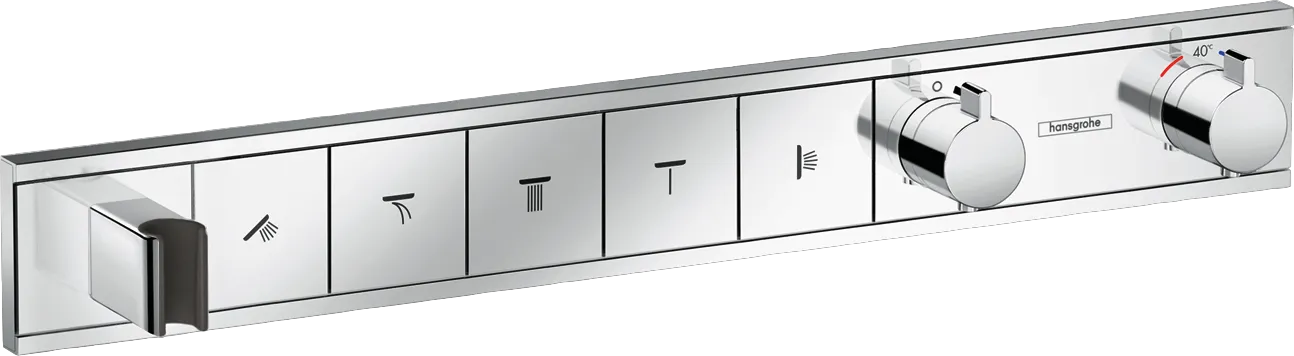 Hansgrohe RainSelect Thermostat Unterputz für 5 Verbraucher mit integriertem Brausehalter Chrom Hansgrohe RainSelect Thermostat Unterputz für 5 Verbraucher mit integriertem Brausehalter Chrom