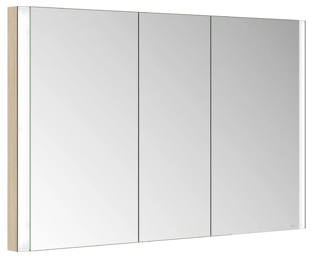 KEUCO Wandeinbau Spiegelschrank „Somaris“ Eiche hell Dekor, Unterputz, ohne Spiegelheizung 1200 × 710 × 115 mm
