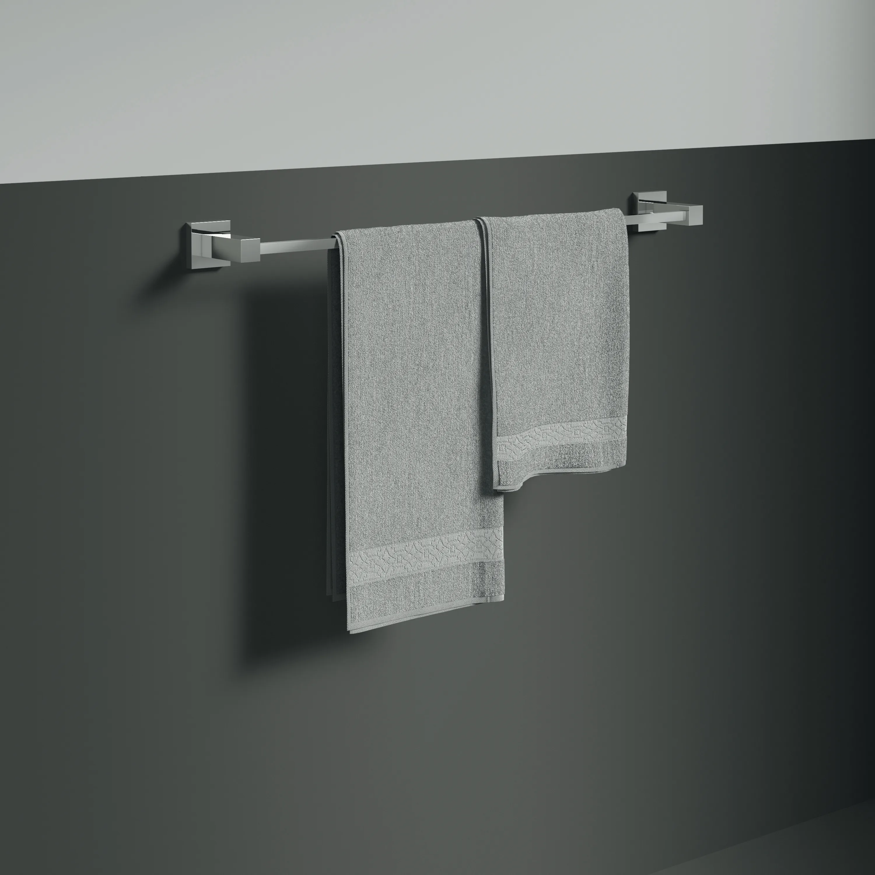 Handtuchhalter IOM Cube, 645x80x45mm, Chrom Handtuchhalter IOM Cube, 645x80x45mm, Chrom