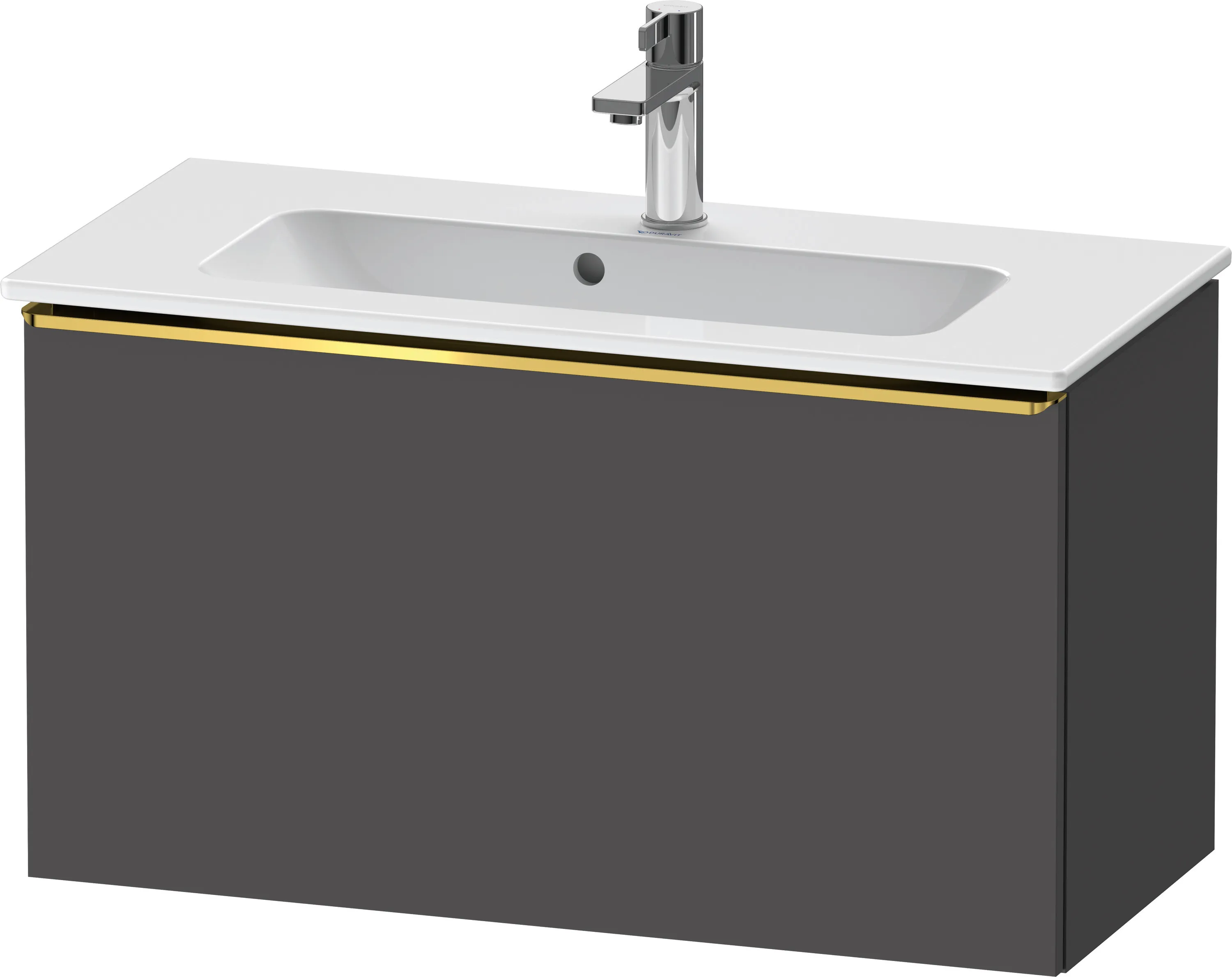 Duravit Waschtischunterschrank wandhängend „D-Neo“ 81 × 44 × 37,2 cm Graphit Matt
