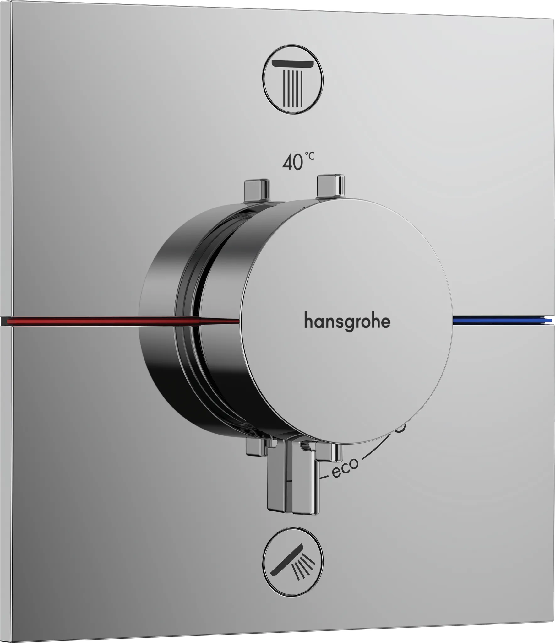 ShowerSelect Comfort E Thermostat Unterputz für 2 Verbraucher mit integrierter Sicherungskombination nach EN1717 Chrom ShowerSelect Comfort E Thermostat Unterputz für 2 Verbraucher mit integrierter Sicherungskombination nach EN1717 Chrom