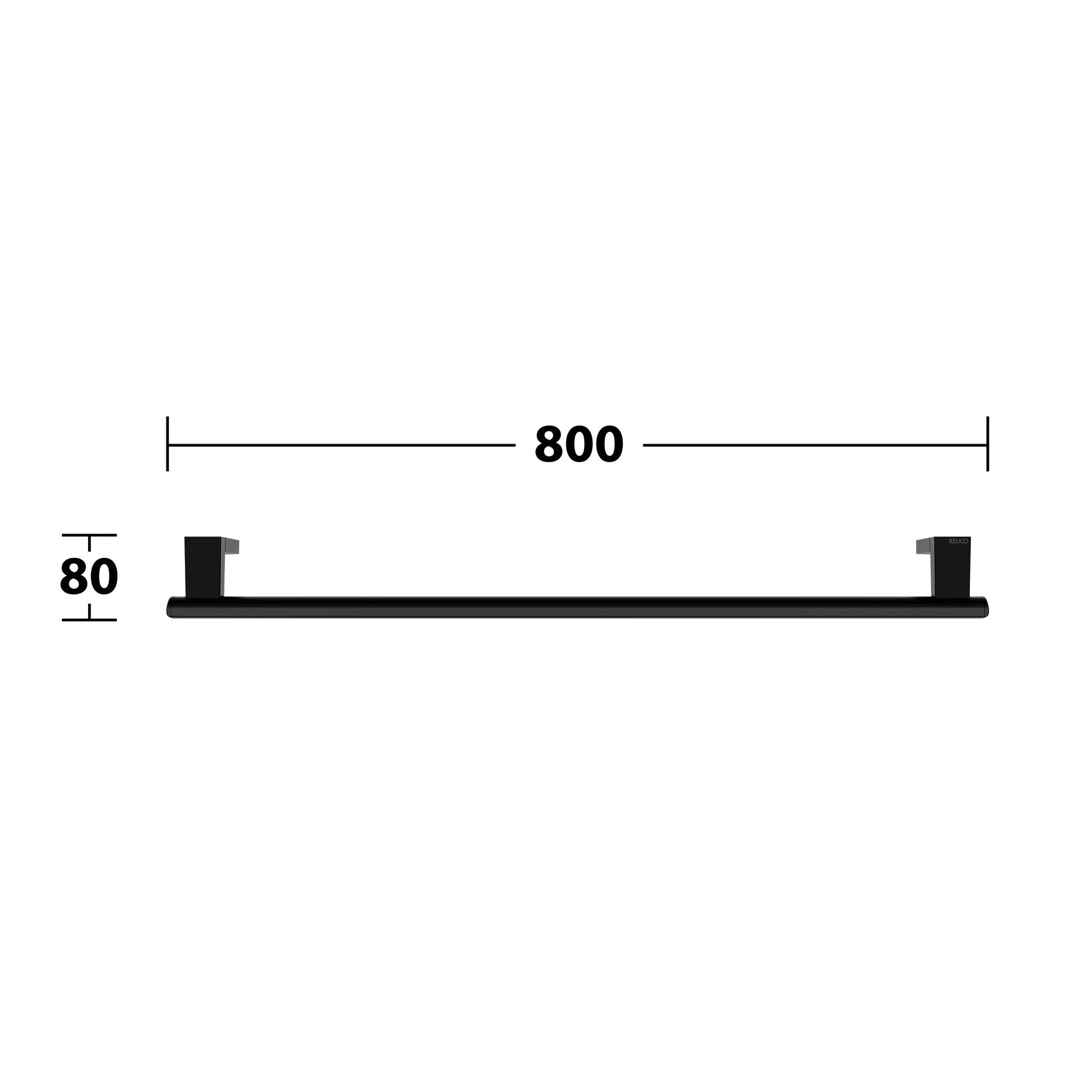 KEUCO AXESS Haltegriff 800 mm schwarz matt