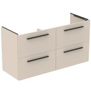 Ideal Standard i.life A Möbeldoppel-Waschtischunterschrank Sandbeige matt 1200x440x630mm 4 Auszüge Softclose