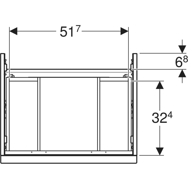 Geberit Waschtischunterschrank „Icon“ 59,2 × 61,5 × 47,6 cm Geberit Waschtischunterschrank „Icon“ 59,2 × 61,5 × 47,6 cm