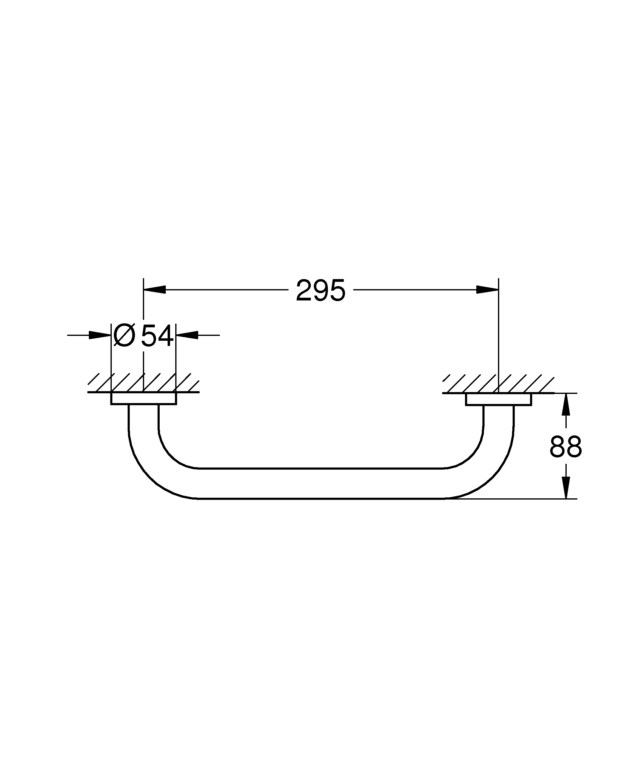 Wannengriff Essentials 40421_1, 349 mm, chrom