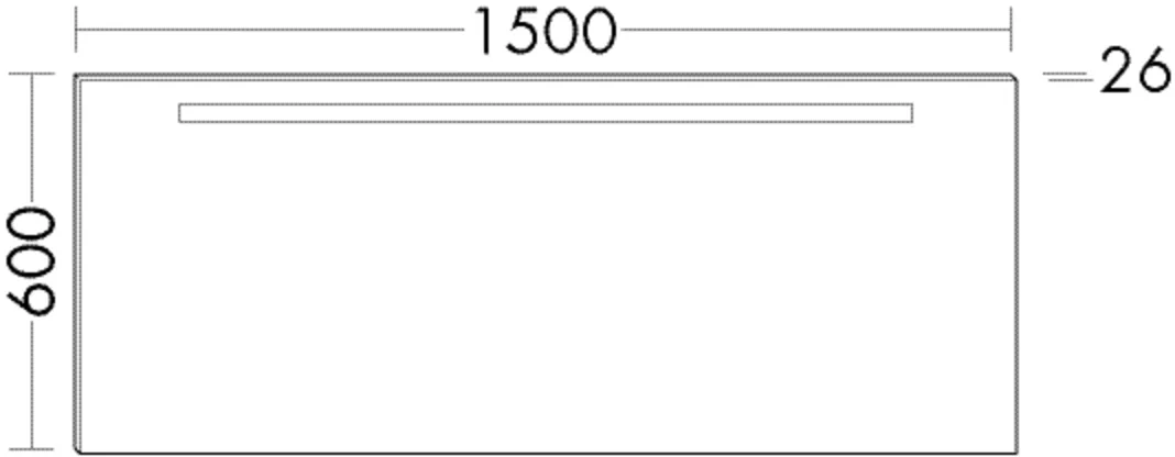 burgbad Spiegel „Sys30“ 1500 × 600 mm burgbad Spiegel „Sys30“ 1500 × 600 mm