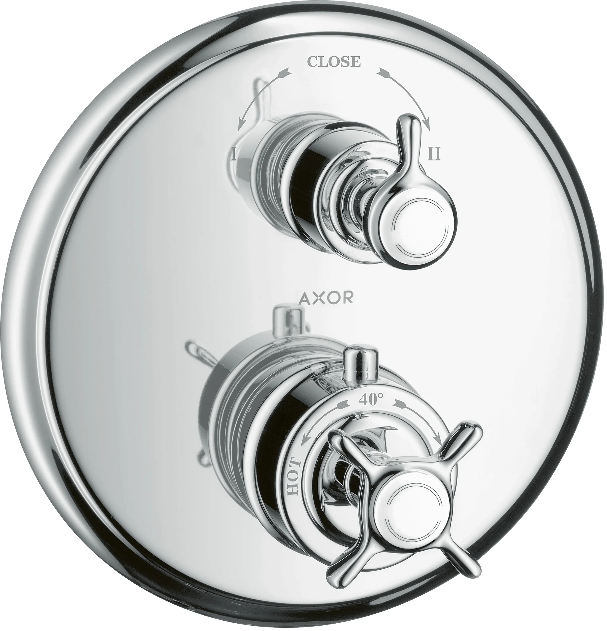 Hansgrohe AXOR Citterio 3-Loch Waschtischarmatur Unterputz, Chrom, Ausladung 226 mm, Kreuzgriff, Normalstrahl, max. Durchfluss 5 l/min Hansgrohe AXOR Citterio 3-Loch Waschtischarmatur Unterputz, Chrom, Ausladung 226 mm, Kreuzgriff, Normalstrahl, max. Durchfluss 5 l/min