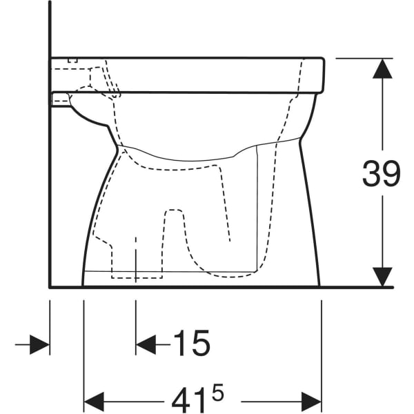 Stand-Flachspül-WC „Renova“ 35,5 × 39 × 47 cm ohne Spülrand Stand-Flachspül-WC „Renova“ 35,5 × 39 × 47 cm ohne Spülrand