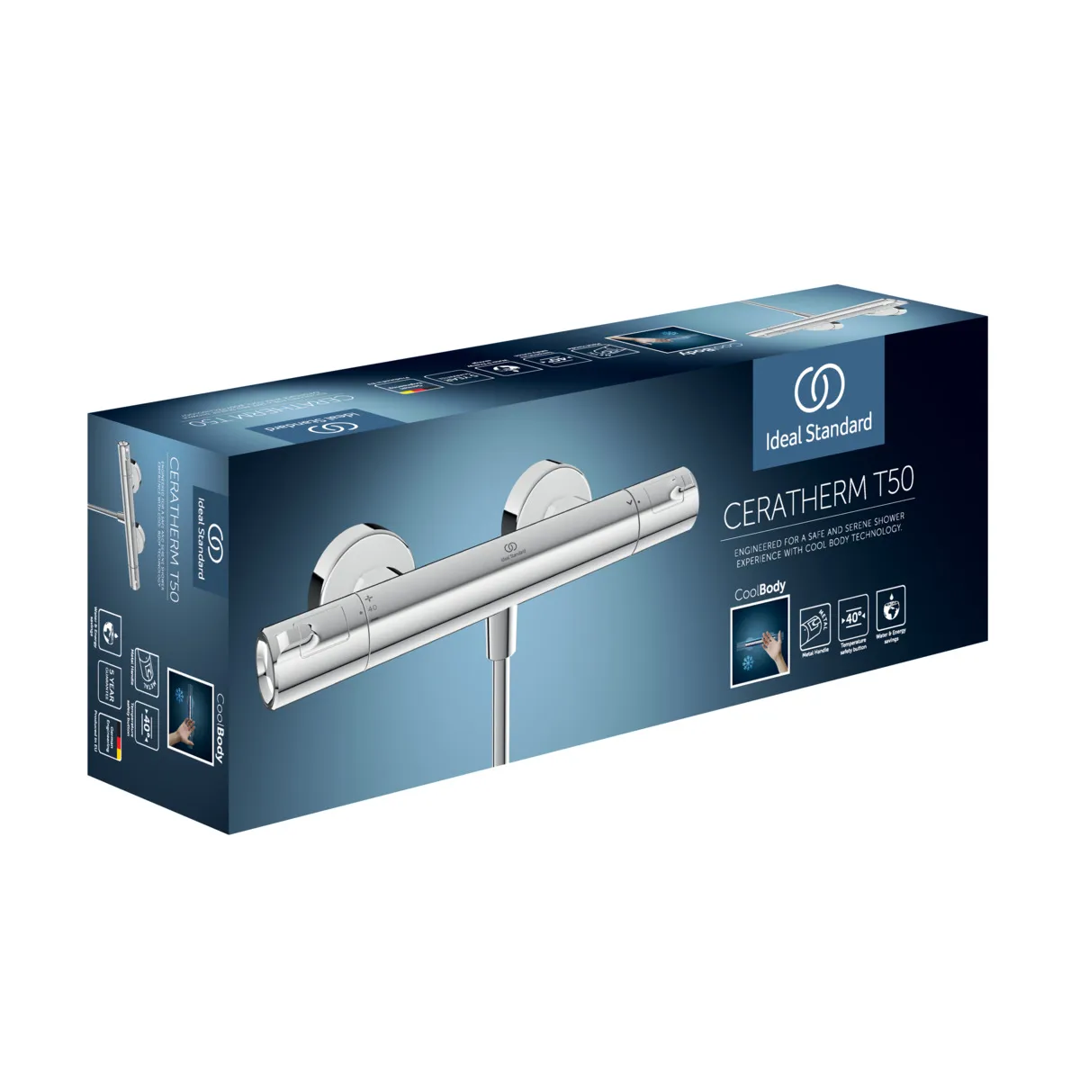 Brausethermostat Aufputz Ceratherm T50, Ausladung 78mm, Chrom Brausethermostat Aufputz Ceratherm T50, Ausladung 78mm, Chrom