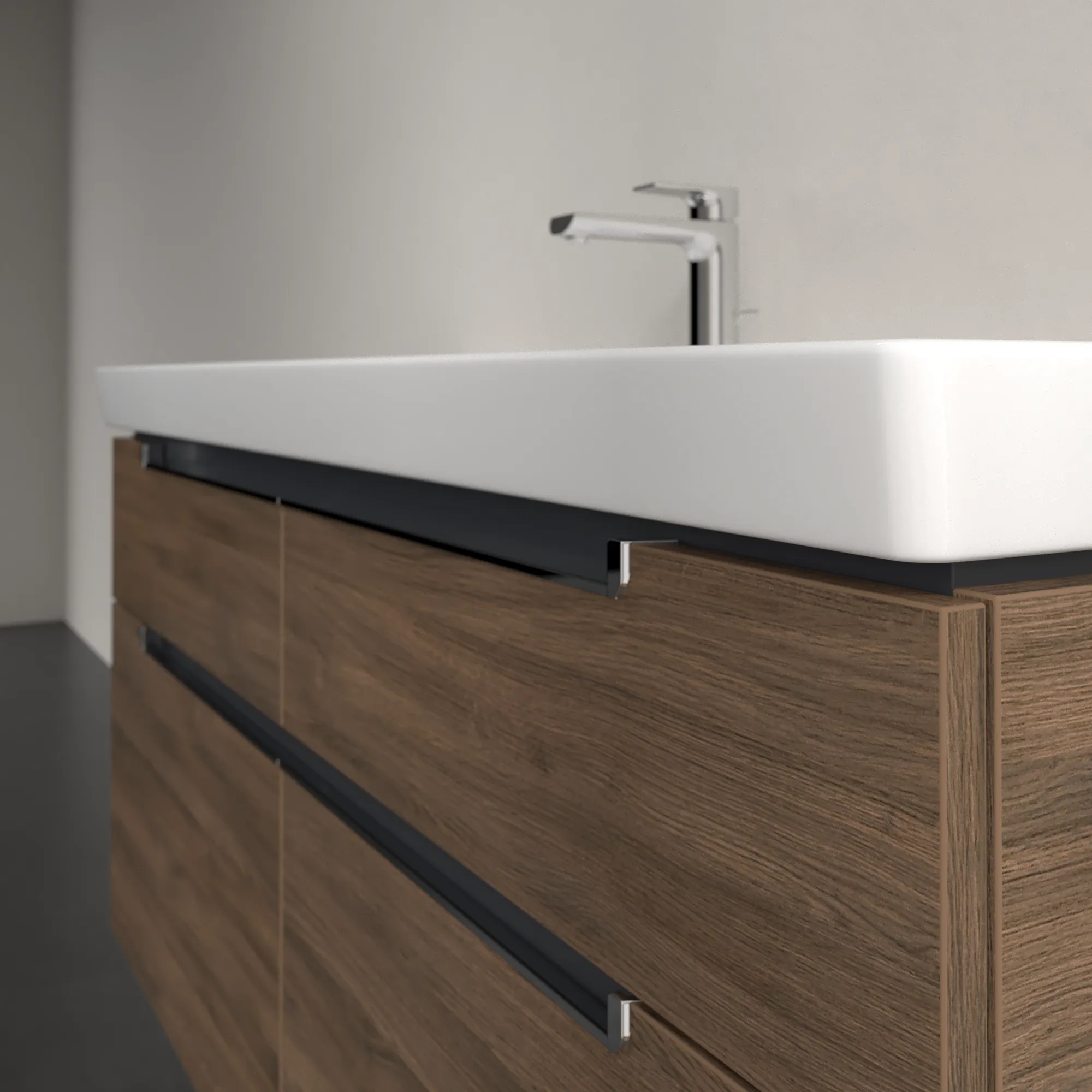 Villeroy & Boch Waschtischunterschrank „Subway 2.0“ 128,7 × 59 × 44,9 × 44,9 cm Arizona Oak, mittig, ohne Beleuchtung Villeroy & Boch Waschtischunterschrank „Subway 2.0“ 128,7 × 59 × 44,9 × 44,9 cm Arizona Oak, mittig, ohne Beleuchtung