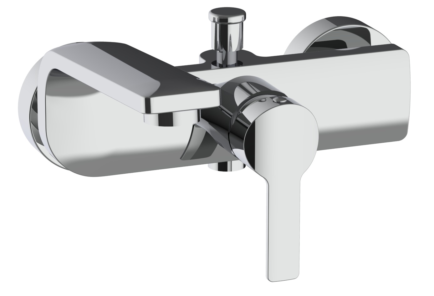 Wannenfüll- und Brause-Einhandbatterie AqvaFlow - S-Anschlüsse mit Rosetten - automatische Umstellung - eigensicher - Kartusche mit keramischen Dichtscheiben - Heißwassersperre - Wassermengendurchflussregulierung - chrom Wannenfüll- und Brause-Einhandbatterie AqvaFlow - S-Anschlüsse mit Rosetten - automatische Umstellung - eigensicher - Kartusche mit keramischen Dichtscheiben - Heißwassersperre - Wassermengendurchflussregulierung - chrom