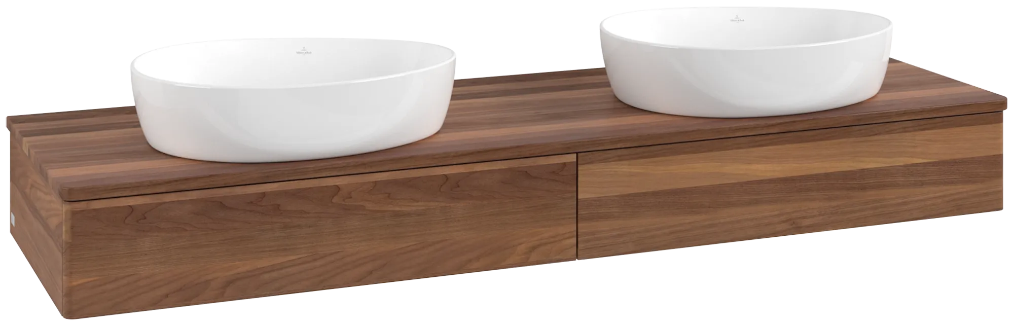 Villeroy & Boch Antao Waschbeckenunterschrank L17_1, 1600x190x500 mm, Warm Walnut