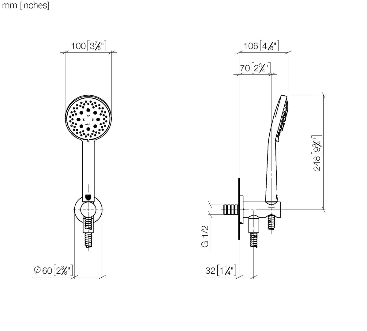 Schlauchbrausegarnitur mit integriertem Brausehalter SERIENSPEZIFISCH Chrom 27803660 Schlauchbrausegarnitur mit integriertem Brausehalter SERIENSPEZIFISCH Chrom 27803660