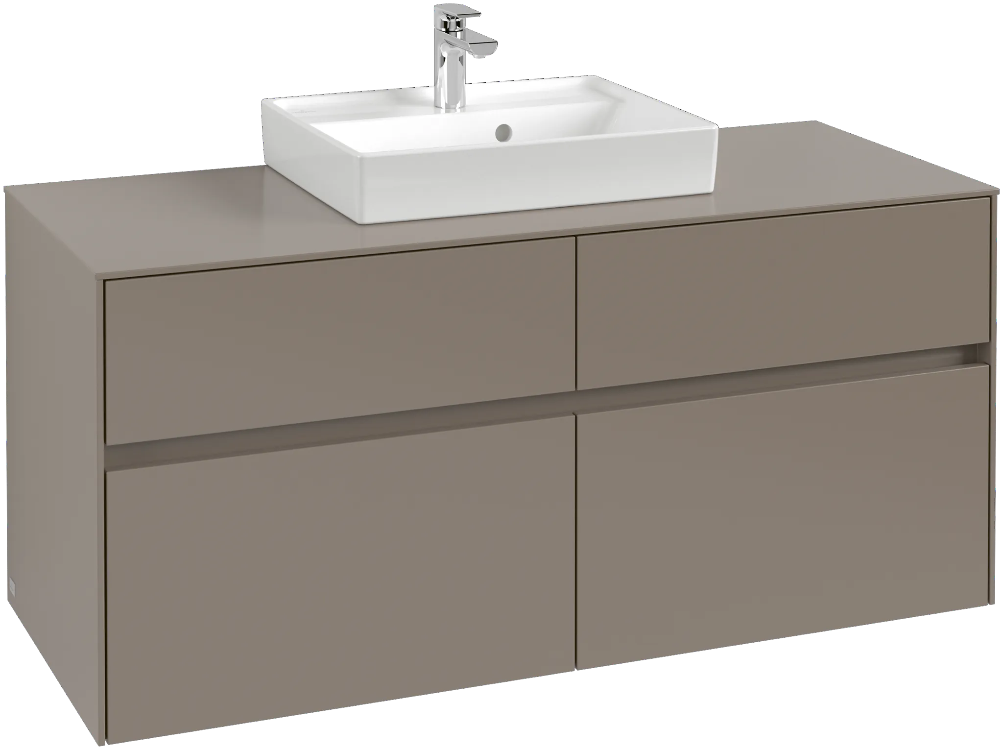 Villeroy & Boch Waschtischunterschrank „Collaro“ 1200 × 548 × 500 mm Graphite, mit Beleuchtung, für Becken mittig Villeroy & Boch Waschtischunterschrank „Collaro“ 1200 × 548 × 500 mm Graphite, mit Beleuchtung, für Becken mittig