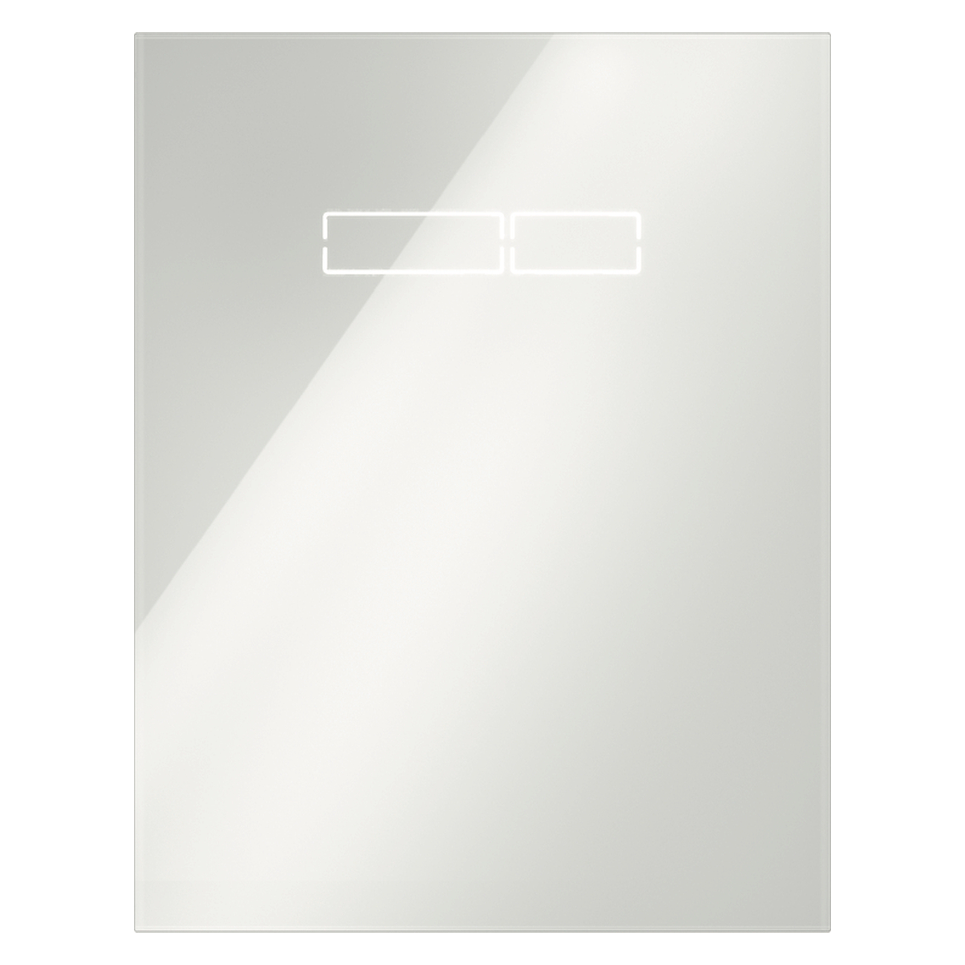 TECElux Betätigungsglasplatte mit sen-Touch Elektronik Glas weiß