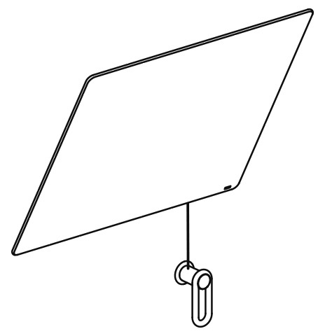 HEWI Kippspiegel „Serie 801“ 60 × 54 cm in Anthrazitgrau